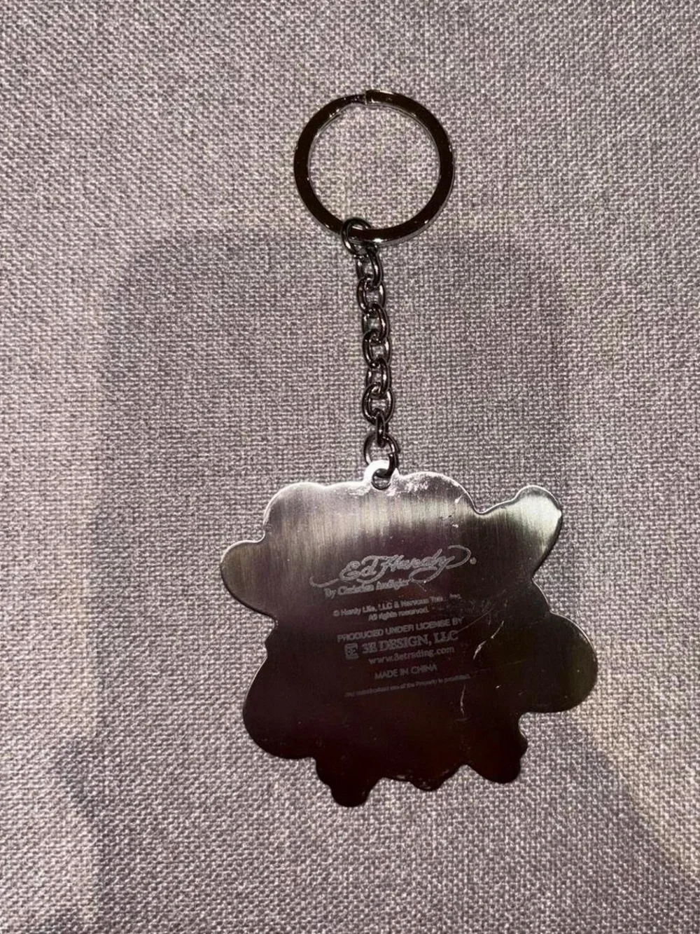 Ed Hardy keychain LOVE KILLS SLOWLY